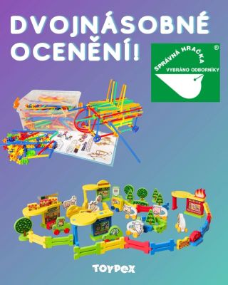 Máme obrovskou radost – hned dvě stavebnice Toypex získaly prestižní ocenění SPRÁVNÁ HRAČKA – VYBRÁNO ODBORNÍKY 🏆 ✨...